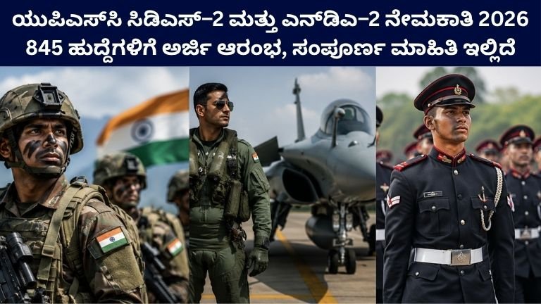 UPSC CDS 2 & NDA 2 Recruitment 2026